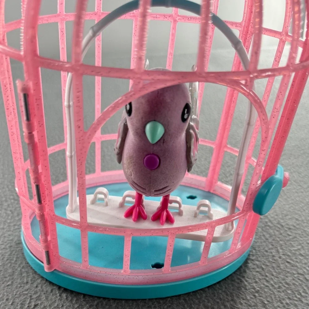 Little Live Pets Bird Cage Toy Kid Teal Interactive Flocked imaginative pretend